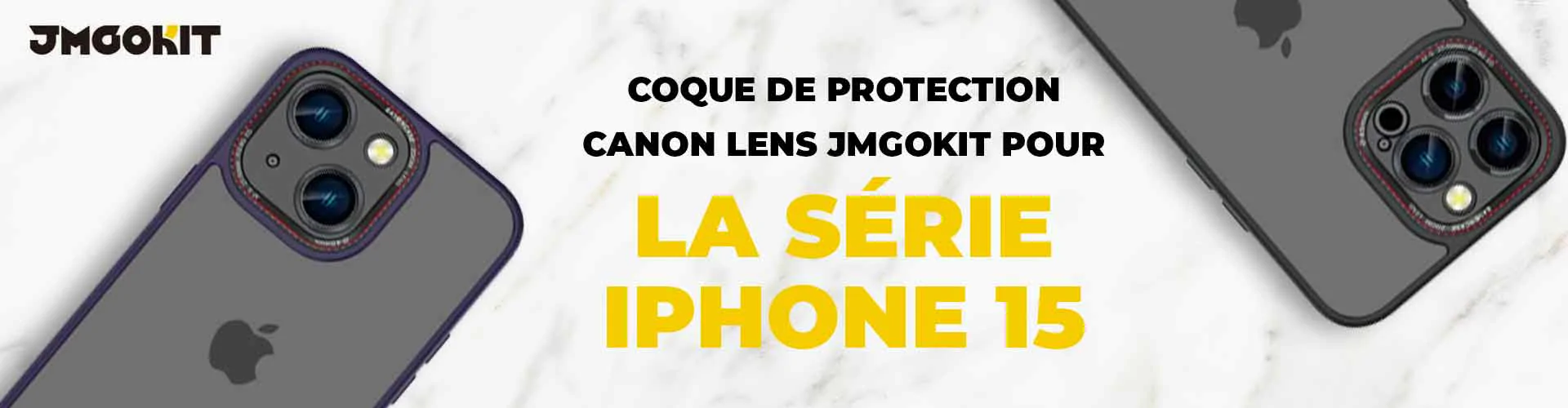 Coque de Protection Canon Lens JMGOKIT pour la série iphone 15