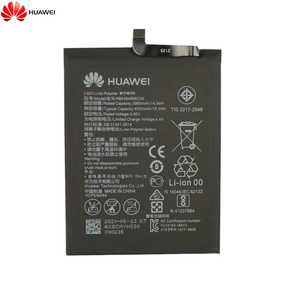 Batterie Original Huawei Mate 10 / Mate 10 Pro/Mate 20/P20 Pro Honor 20 Pro 24022342 24022616 24022684 24022763 24022785 24022827 HB436486ECW