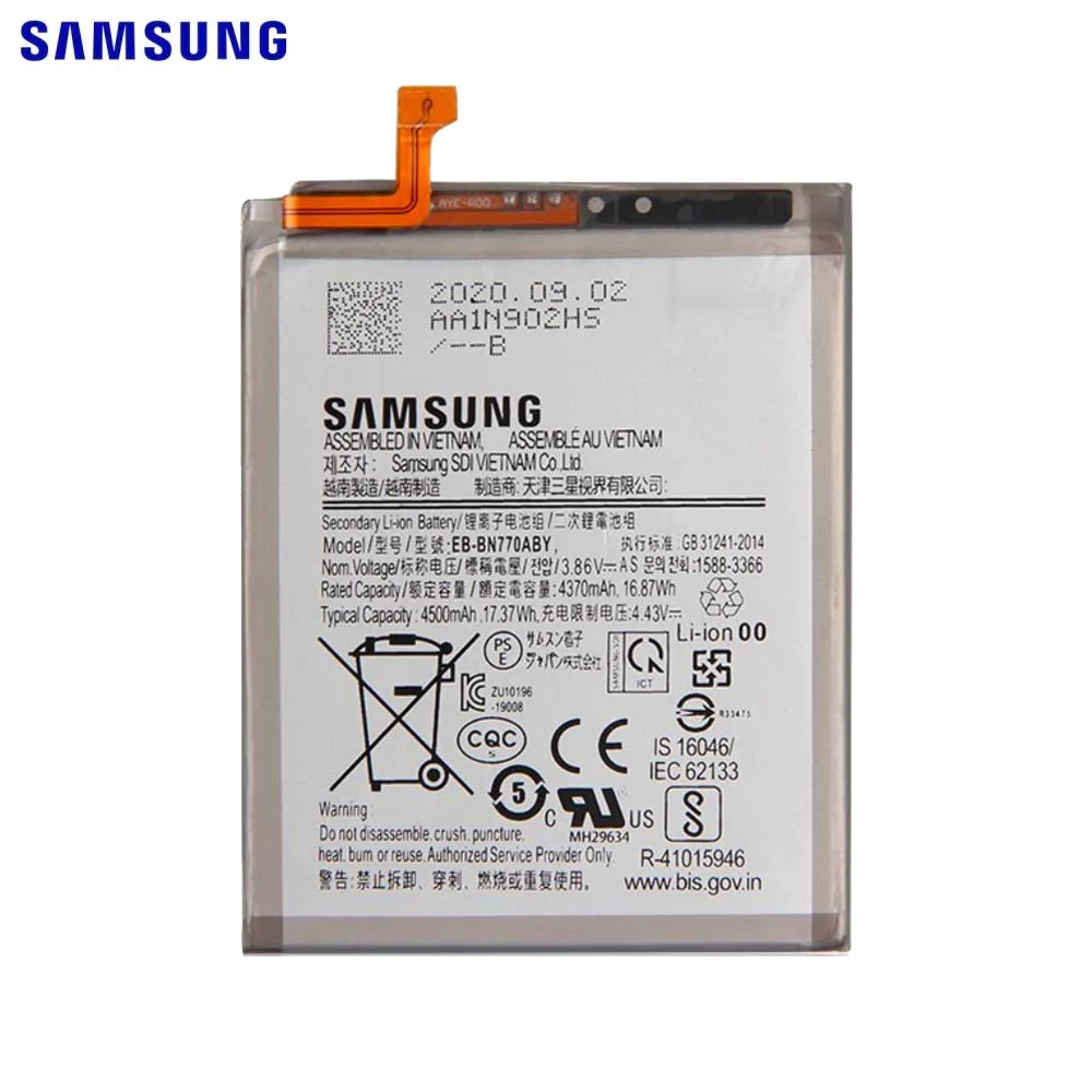 Batterie Original Samsung Galaxy Note 10 Lite N770 GH82-22054A EB-BN770ABY