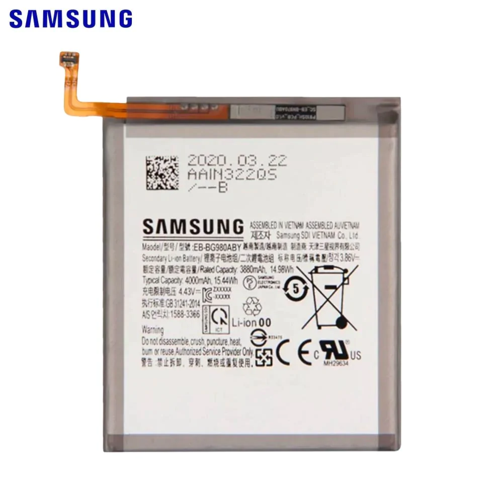 Batterie Original Samsung Galaxy S20 G980 / Galaxy S20 5G G981 GH82-22122A EB-BG980ABY