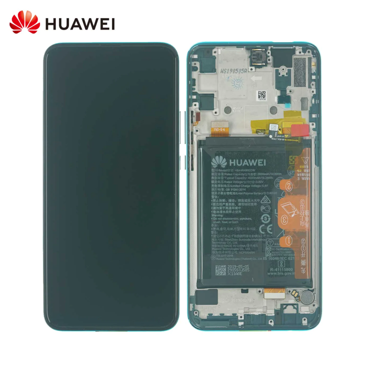 Bloc Complet Assemblé Original Huawei P Smart Z / Y9 Prime 2019 02352RXT 02352RXV Vert Emeraude