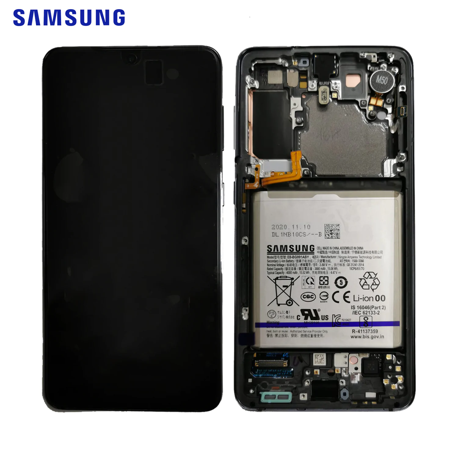 Bloc Complet Assemblé Original Samsung Galaxy S21 5G G991 GH82-24716A Phantom Gray