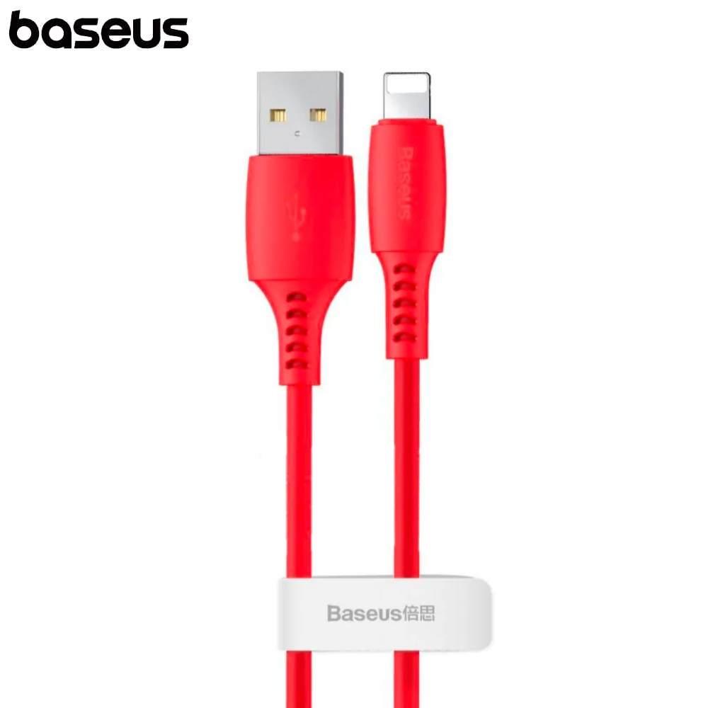 Câble Data USB vers Lightning Baseus CALDC-09 Colourful 2.4A (1.2m) Rouge