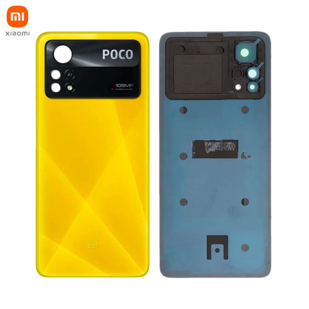 Cache Arrière Original Xiaomi Poco X4 Pro 5G 5600060K6P00 Jaune POCO