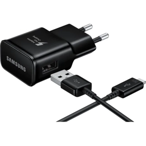 Chargeur Secteur USB Samsung Original avec Câble USB vers Type-C EP-TA20EBECGWW 15W Noir