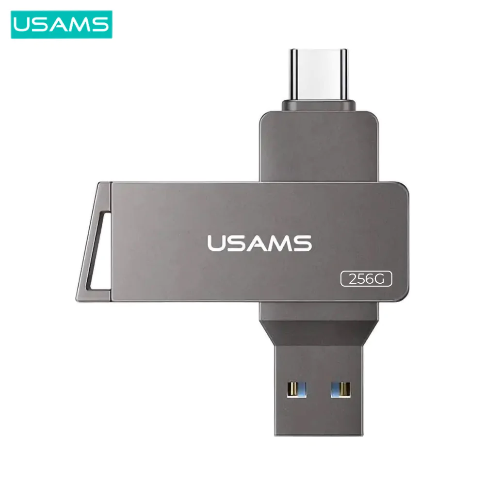 Clé USB Usams US-ZB202 Type-C + USB 3.0 (256GB) Noir