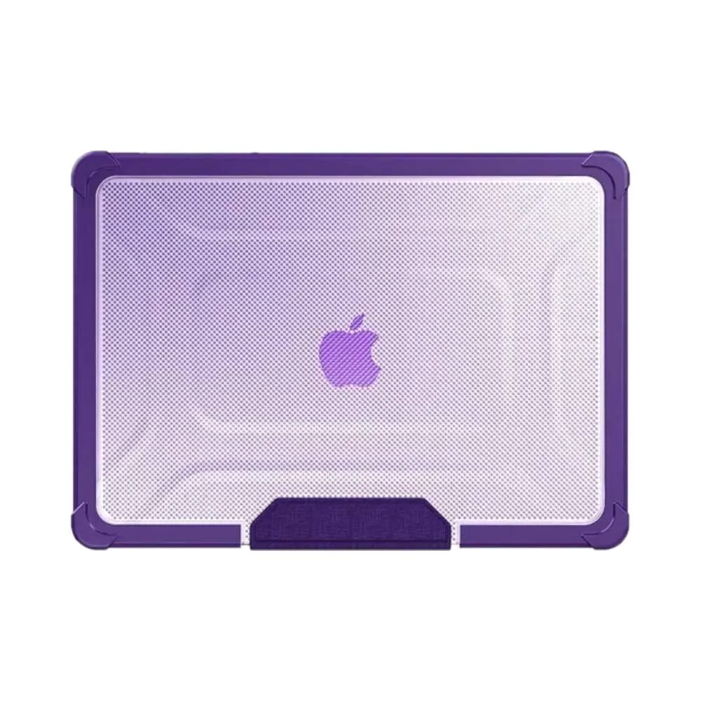 Coque de Protection Renforcée avec Support Apple MacBook Air 13" (2020) A2179 / MacBook Air 13" (Early 2019) A1932/MacBook Air 13" (2018) A1932/MacBook Air 13" (Late 2019) A1932/MacBook Air M1 13" (2020) A2337 Violet