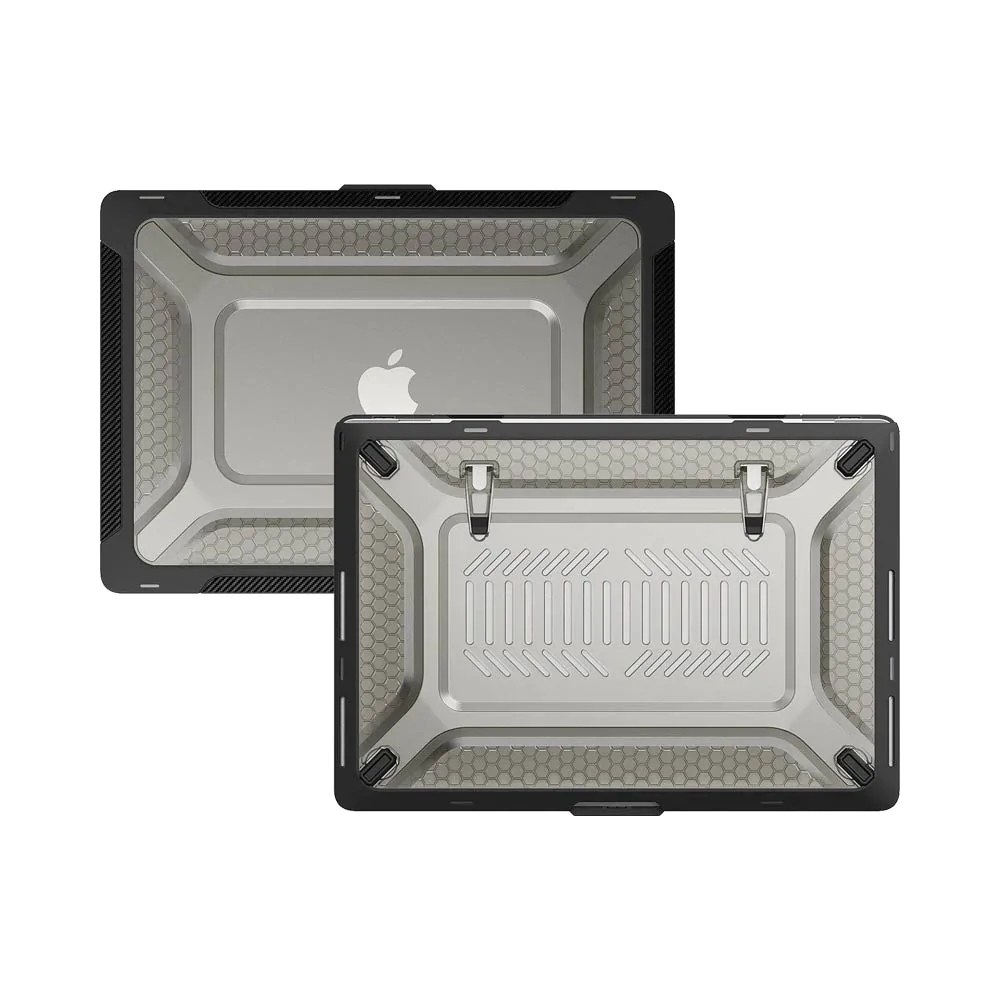 Coque de Protection Renforcée avec Support Apple MacBook Pro Touch Bar Retina 16" (2019) A2141 Noir