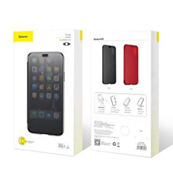 Coque Rabat Tactile Baseus pour Apple iPhone XR WIAPIPH61-TS09 Rouge