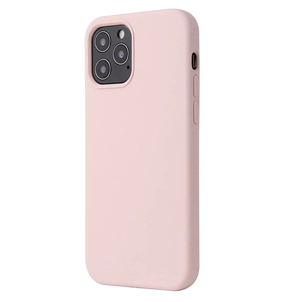 Coque Silicone Compatible pour Apple iPhone 12 / iPhone 12 Pro Rose Gold