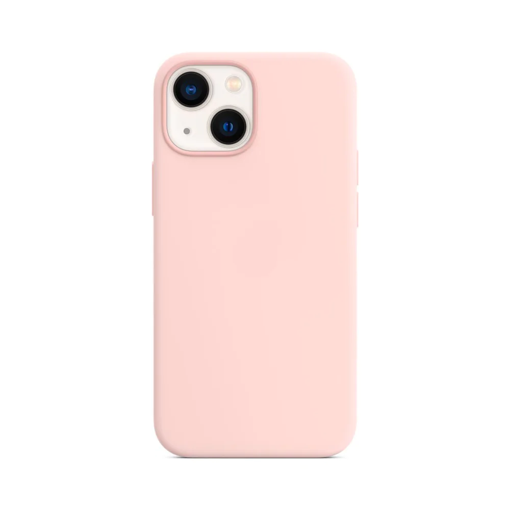 Coque Silicone Compatible pour Apple iPhone 13 Mini Rose Craie