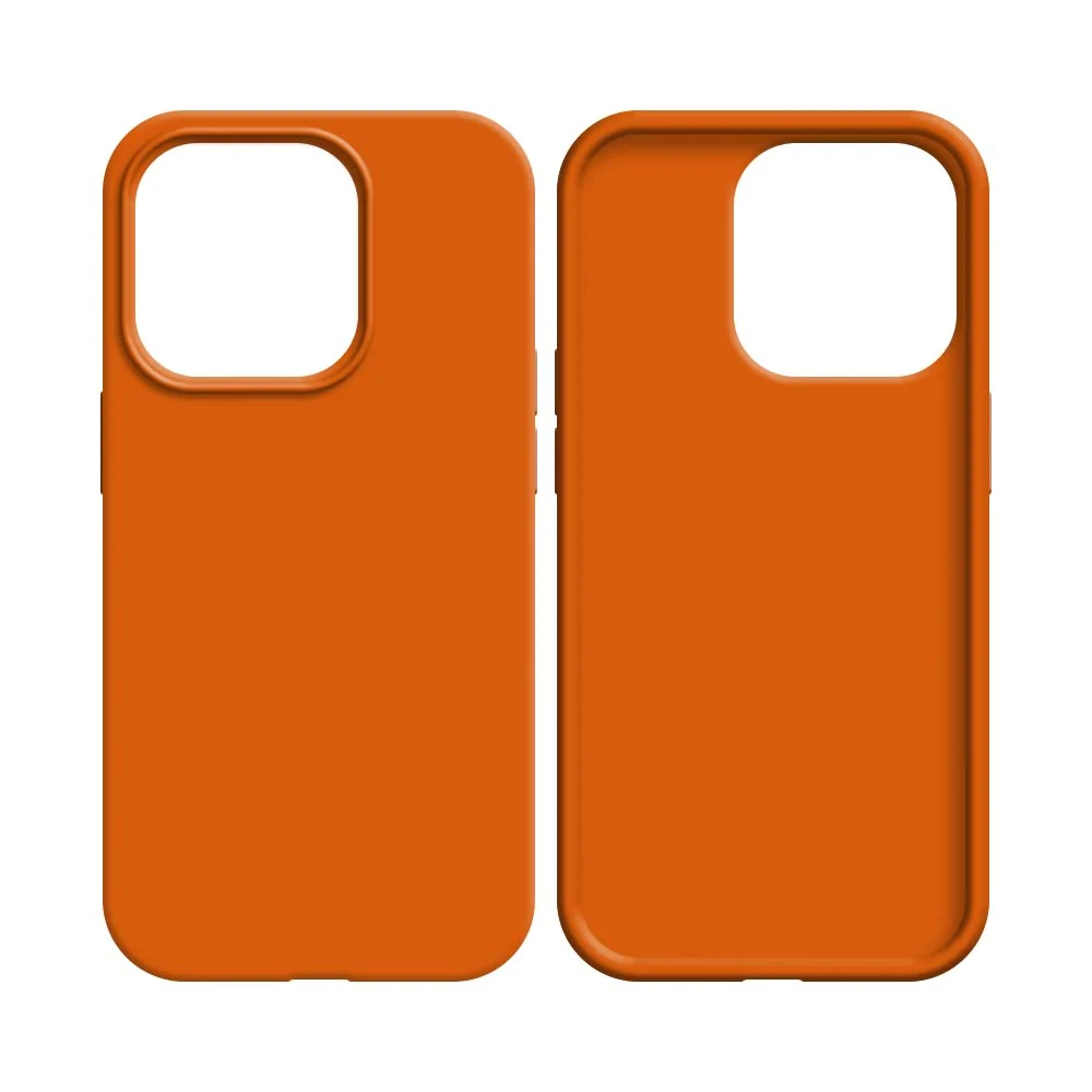 Coque Silicone Compatible pour Apple iPhone 13 Pro Max (#13) Orange