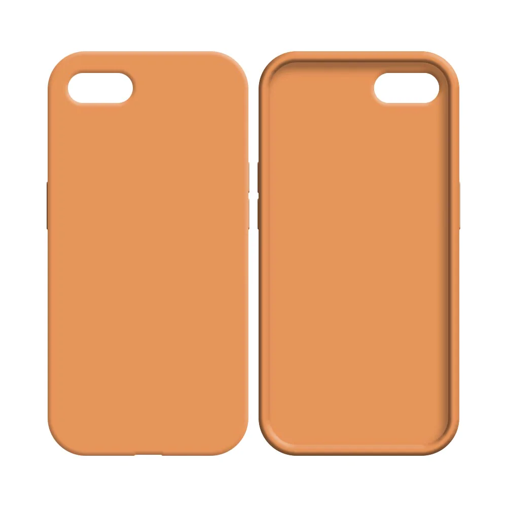 Coque Silicone Compatible pour Apple iPhone 7 / iPhone 8/iPhone SE (2nd Gen)/iPhone SE (3e Gen) (#13) Orange