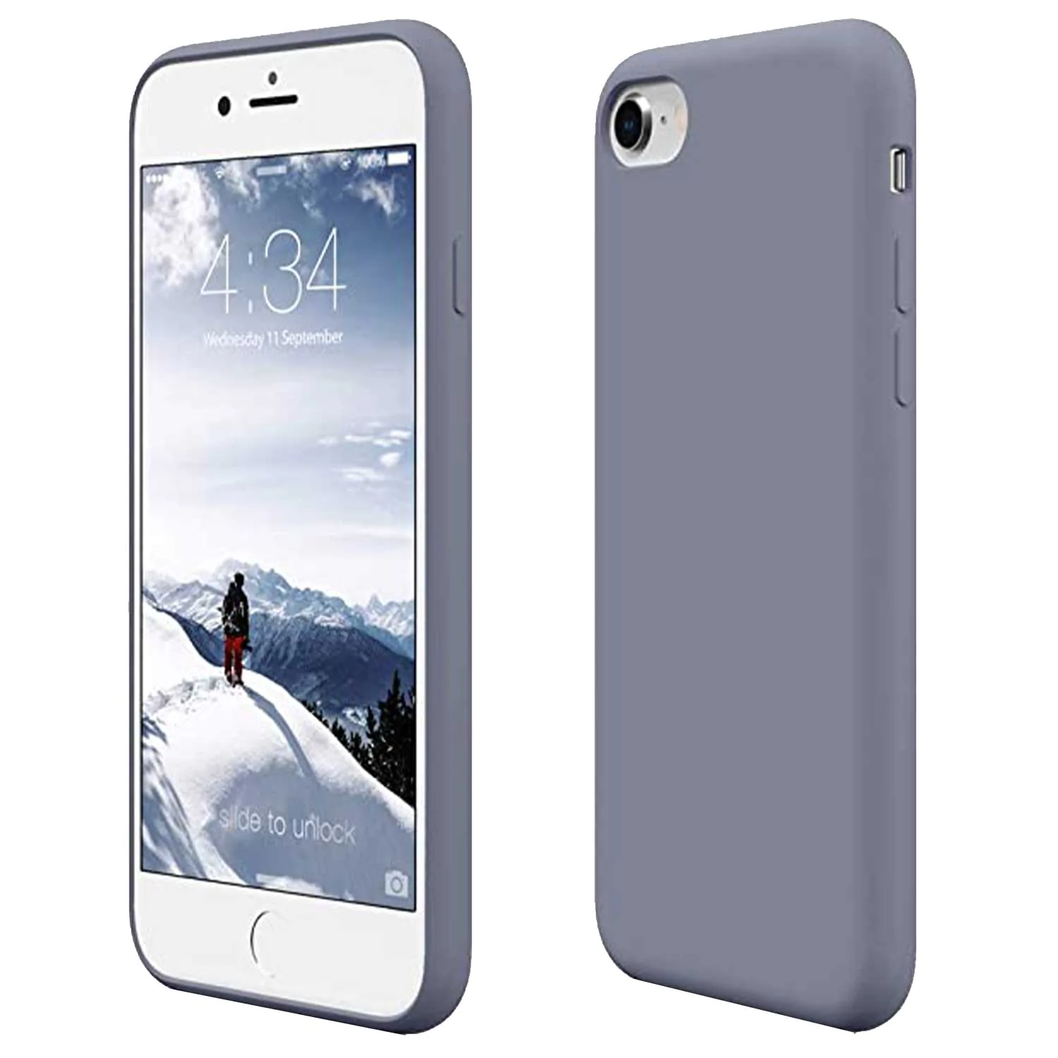 Coque Silicone Compatible pour Apple iPhone 7 / iPhone 8/iPhone SE (2nd Gen) /23 Gris
