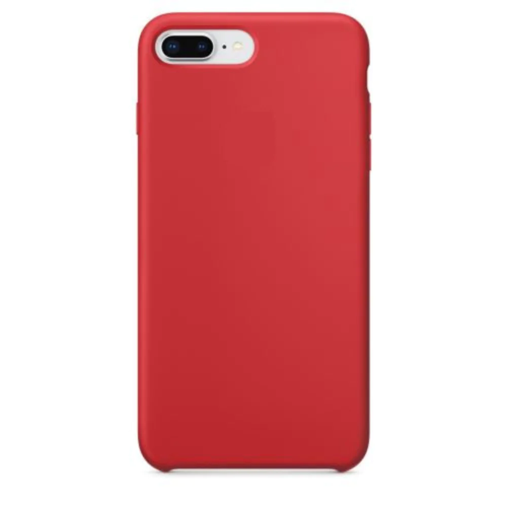 Coque Silicone Compatible pour Apple iPhone 7 Plus / iPhone 8 Plus /14 Rouge