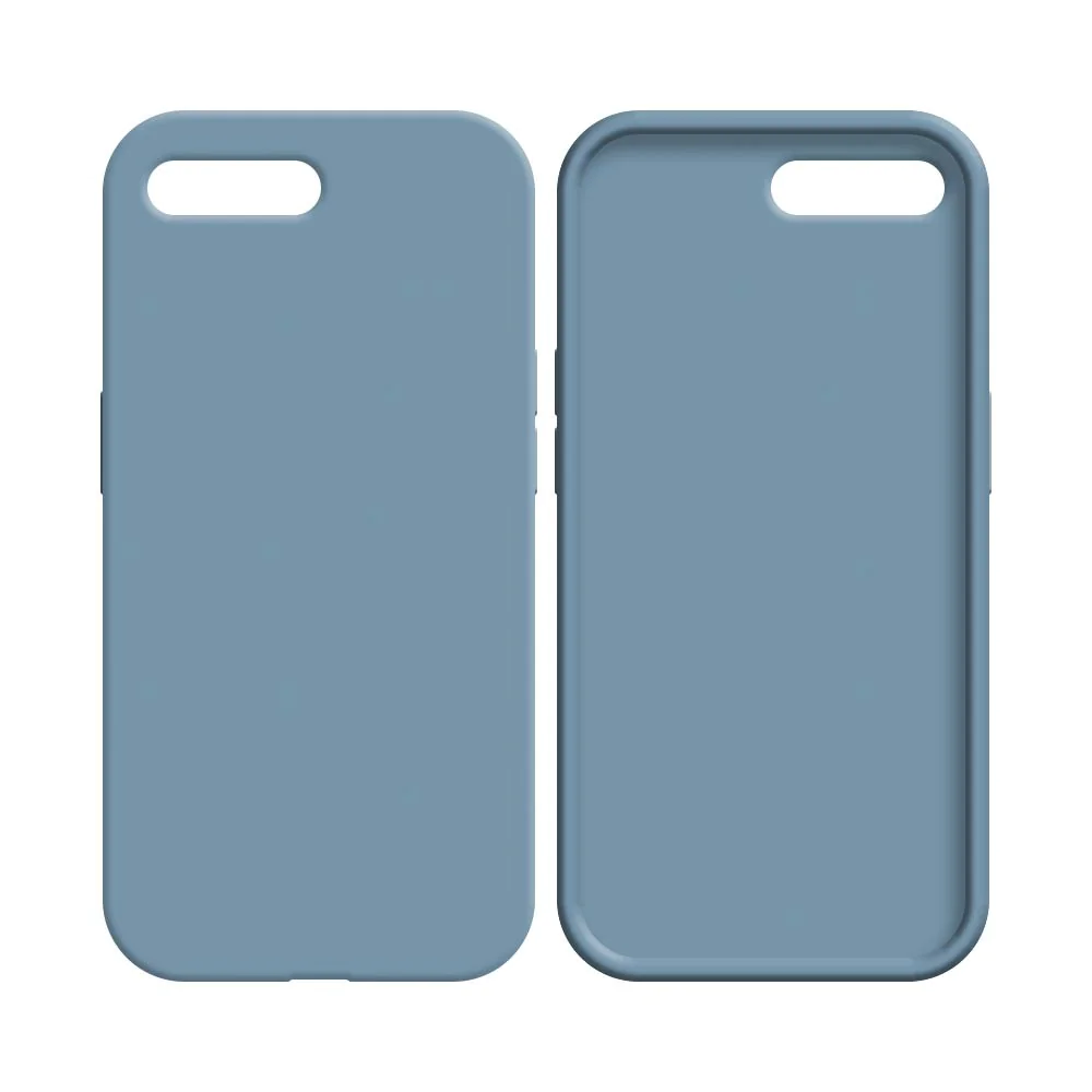 Coque Silicone Compatible pour Apple iPhone 7 Plus / iPhone 8 Plus (#5) Bleu Acier