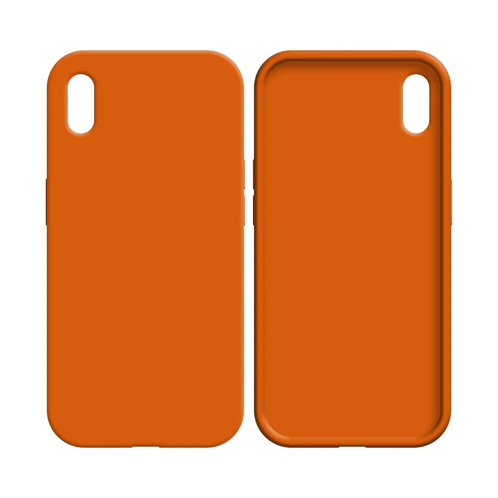 Coque Silicone Compatible pour Apple iPhone XR (#13) Orange