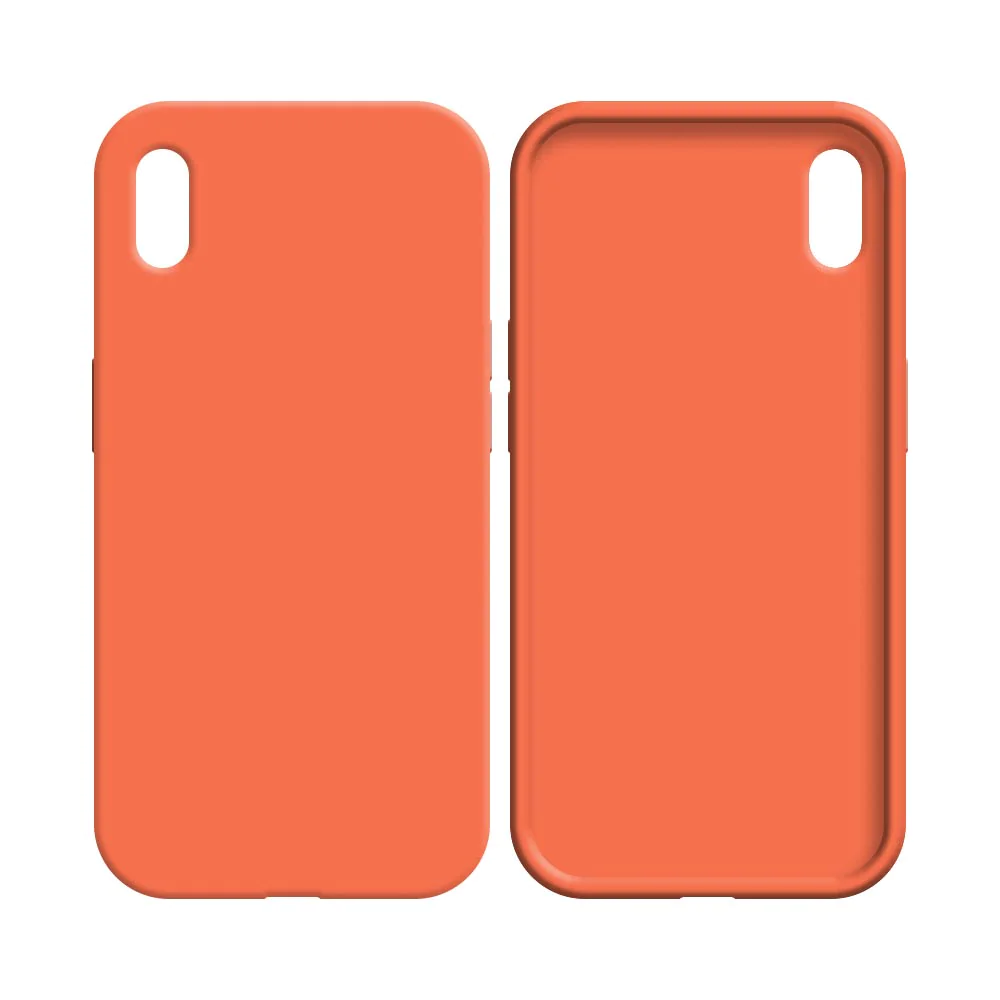 Coque Silicone Compatible pour Apple iPhone XS Max (#02) Orange