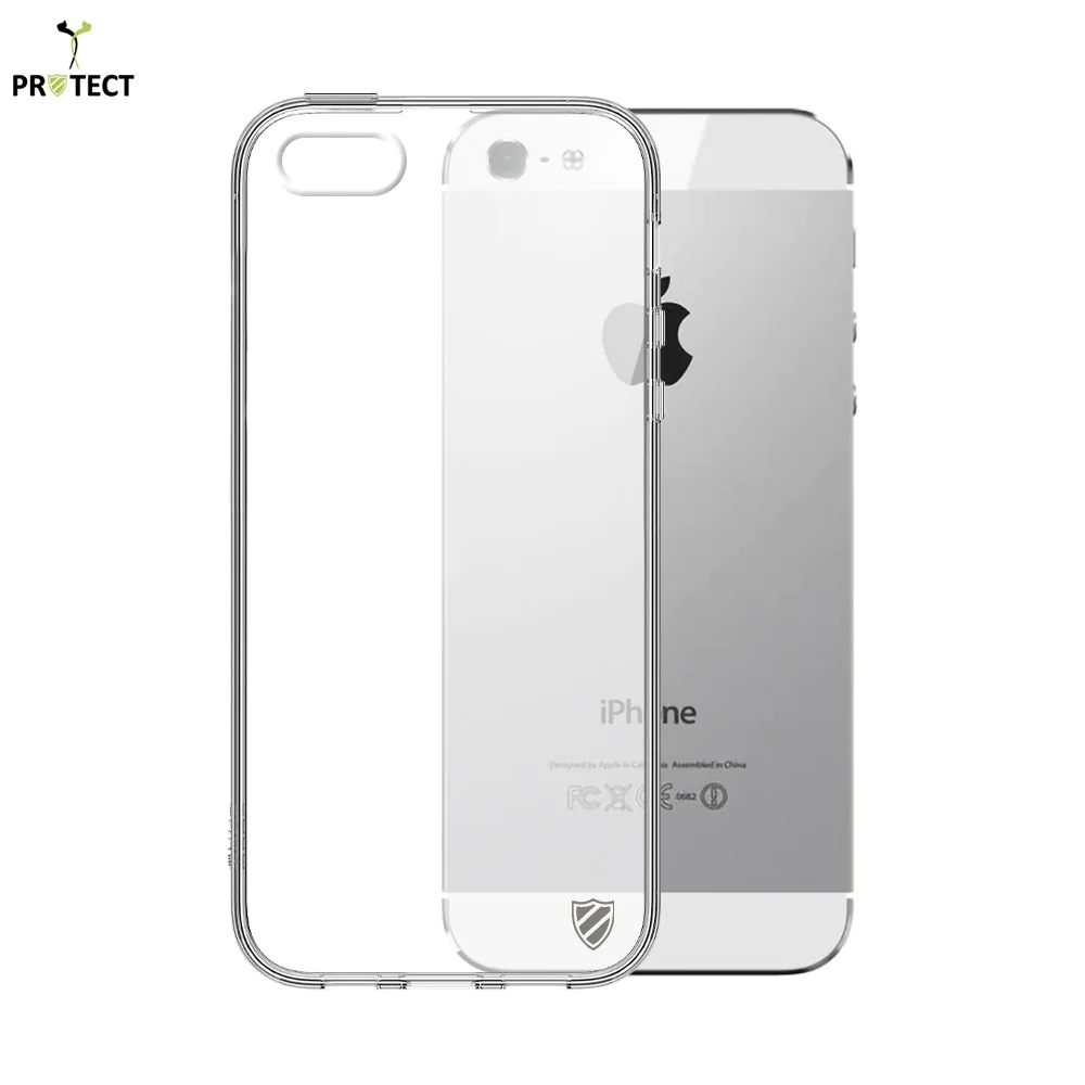 Coque Silicone PROTECT pour Apple iPhone 5 / iPhone 5S/iPhone SE (1er Gen) Transparent