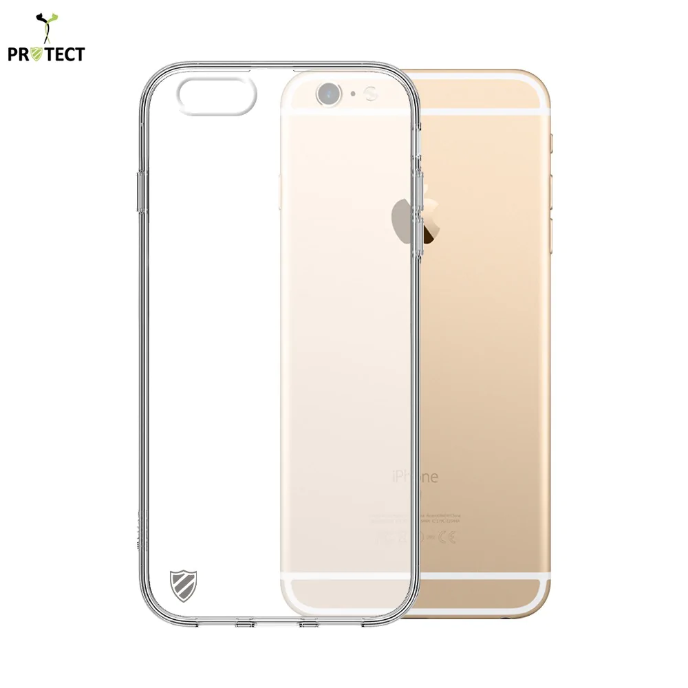 Coque Silicone PROTECT pour Apple iPhone 6 Plus / iPhone 6S Plus Transparent