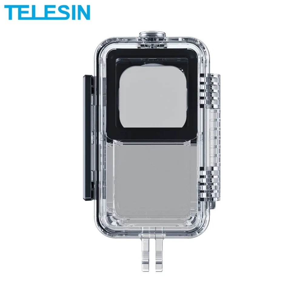 Coque Waterproof TELESIN OA-WTP-002 pour DJI Action 2 Dual-Screen Combo (jusqu'à 45m) Transparent