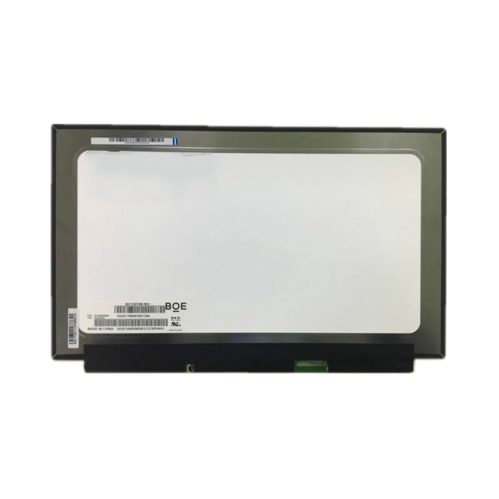Dalle PC Portable 13.3" Slim FHD (1920x1080) IPS 60Hz 30pin Droite, sans Fixation 300mm (N133HCE-EBA REV.C4 / N133HCE-EP2 REV.C1) Matte