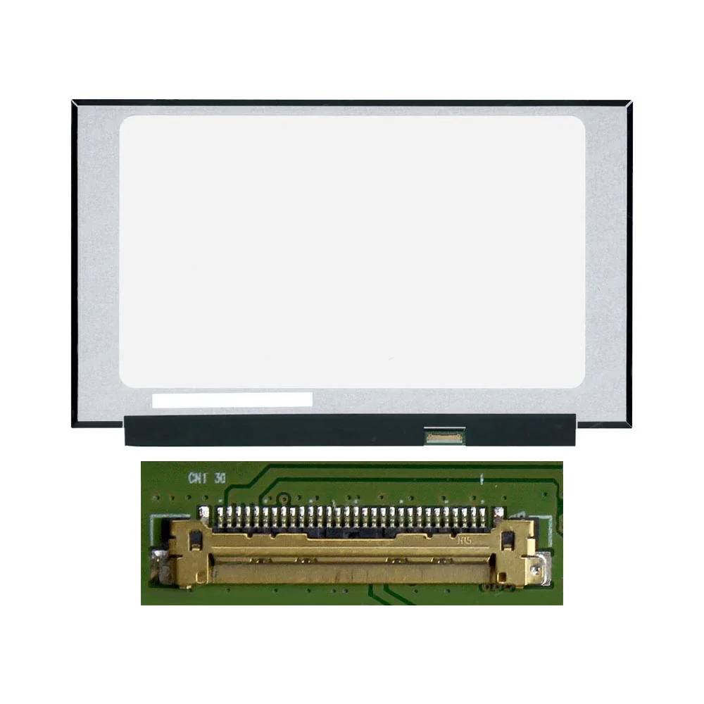 Dalle PC Portable 15.6" Slim FHD (1920x1080) LCD IPS 60Hz, 30pin Droite, sans Fixation (TV156FHM-NH1 / NV156FHM-N48 V8.0 / N156HCA-EAB Rev.C3) Matte