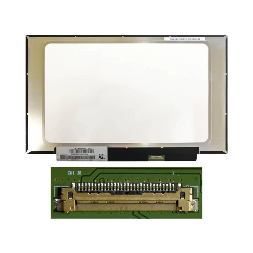 Dalle PC Portable 14.0" Slim FHD (1920x1080) LCD 60Hz, eDP 30pin Droite, sans Fixation 315mm (NT140FHM-N44 / NT140FHM-N43 / N140HGA-EA1) Matte