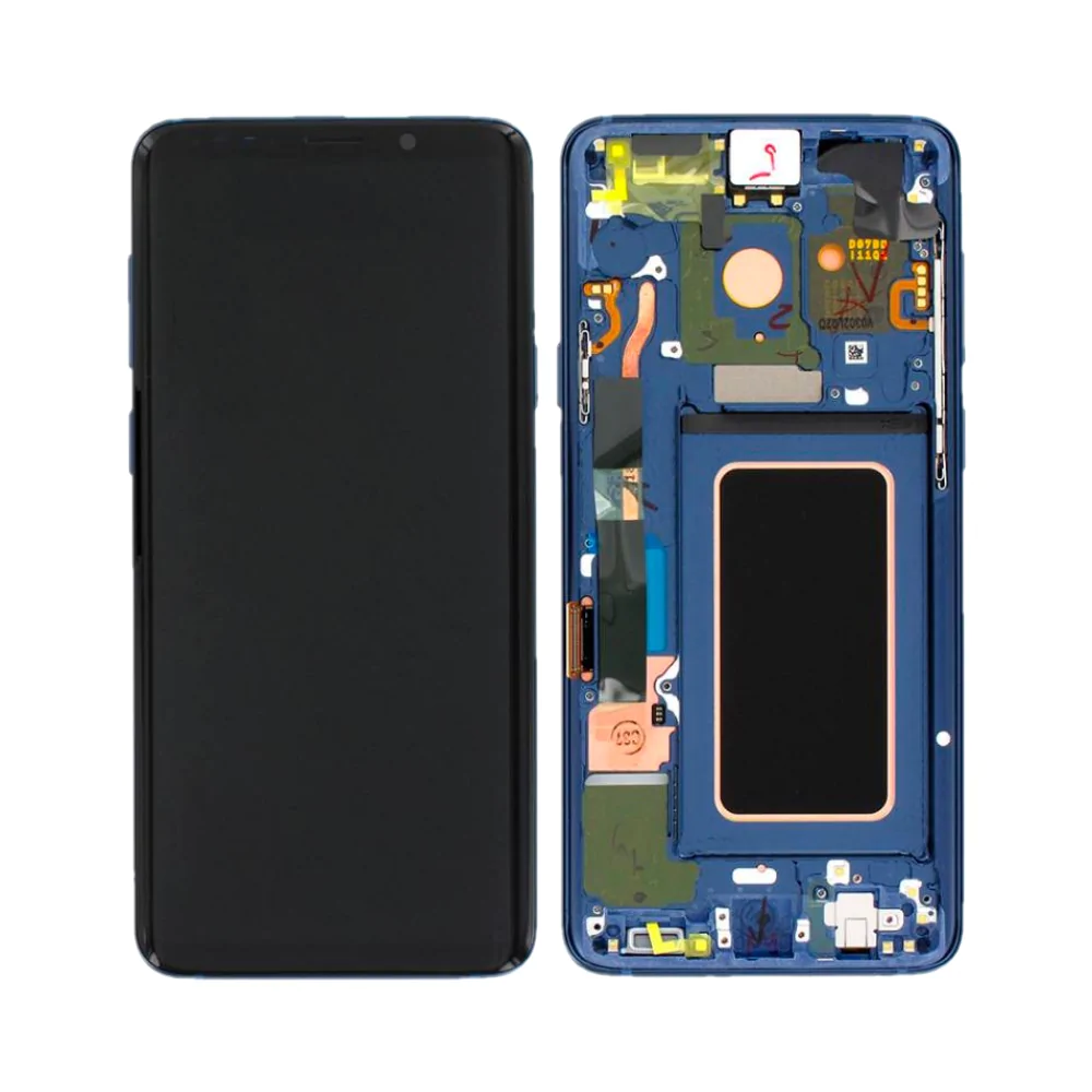 Ecran & Tactile avec Châssis Samsung Galaxy S9 Plus G965 REFURB Bleu