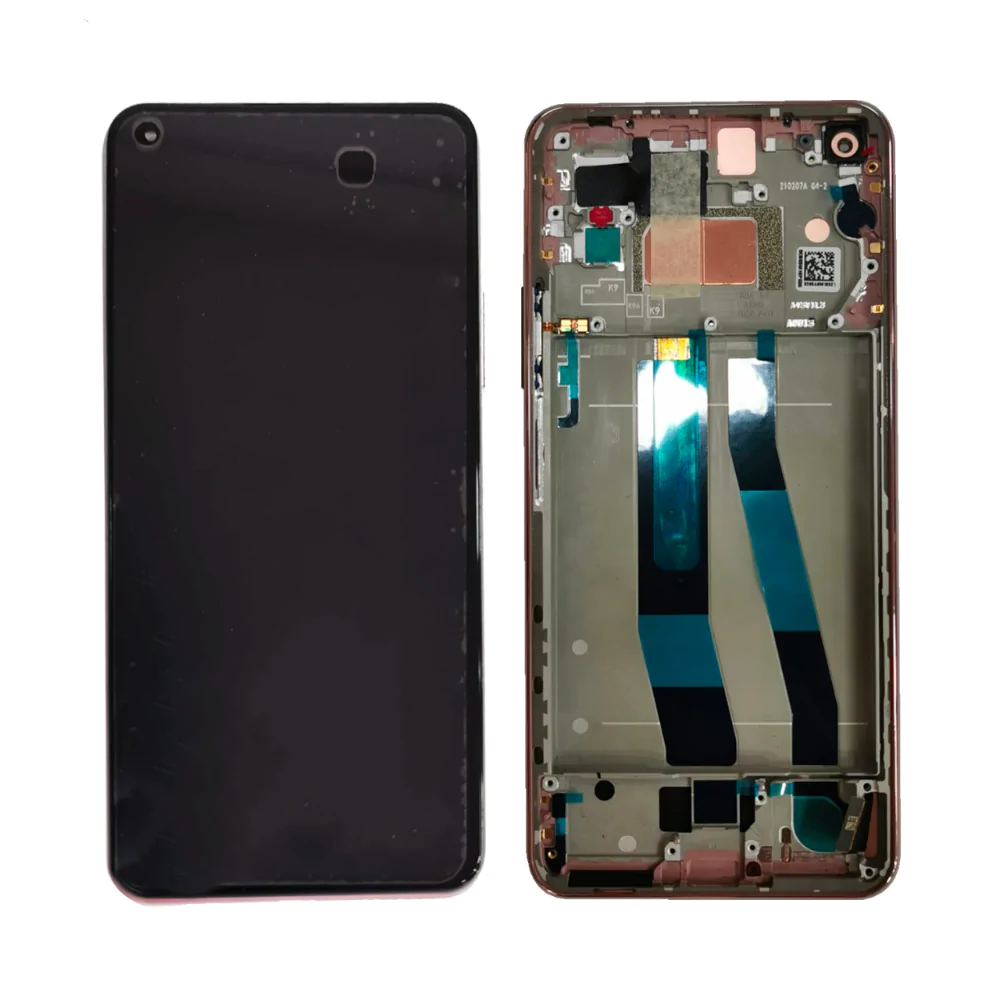Ecran Tactile avec Châssis Xiaomi Mi 11 Lite 4G Rose Pêche