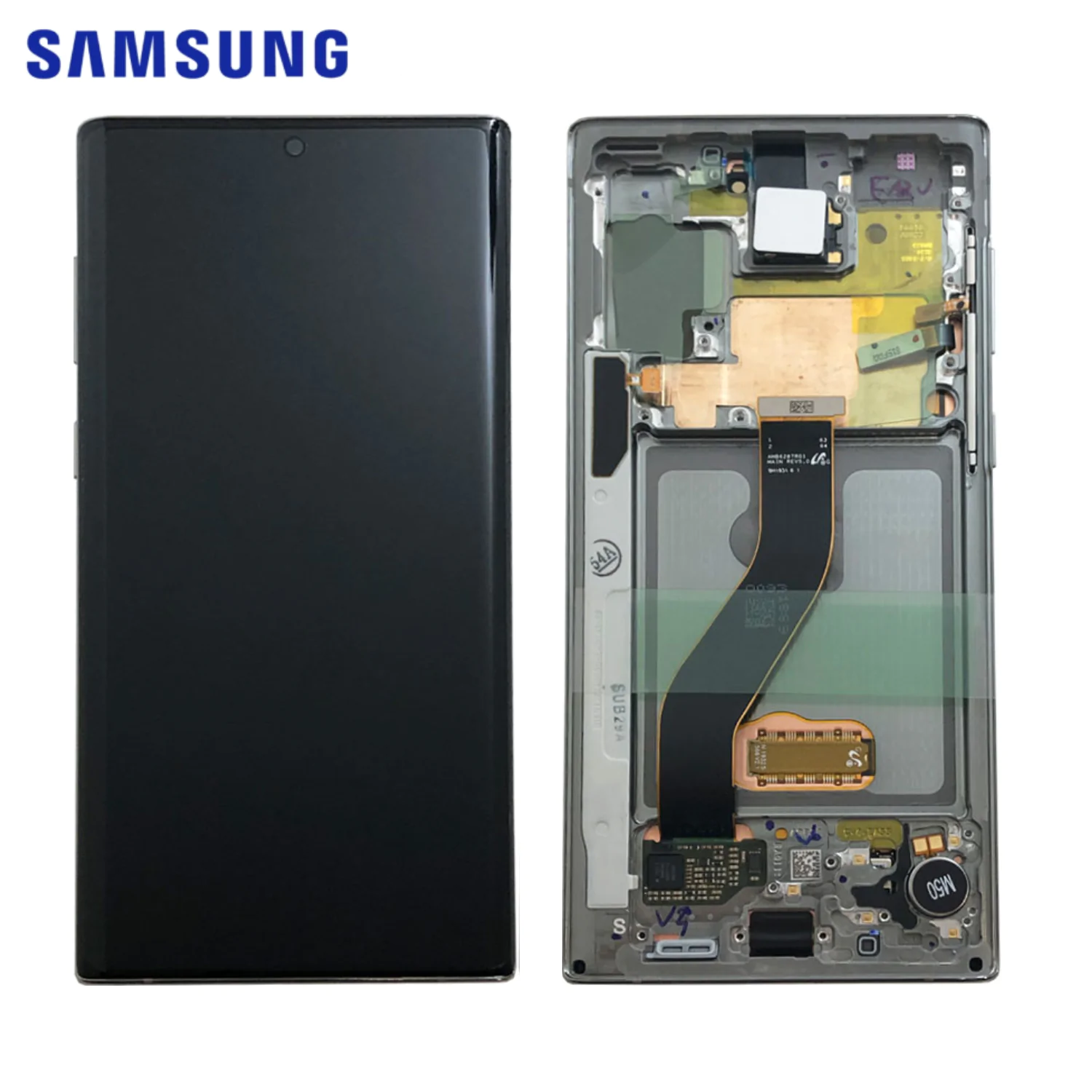 Ecran Tactile Original Samsung Galaxy Note 10 N970 GH82-20817C GH82-20818C Argent