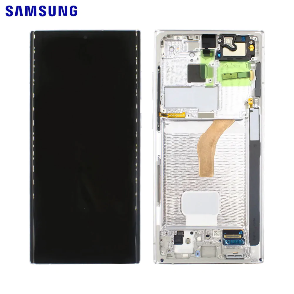 Ecran & Tactile Original Samsung Galaxy S22 Ultra S908 GH82-27488C / GH82-27489C Blanc