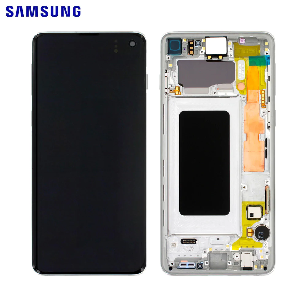 Ecran Tactile Original Samsung Galaxy S10 G973 GH82-18835B GH82-18850B Blanc