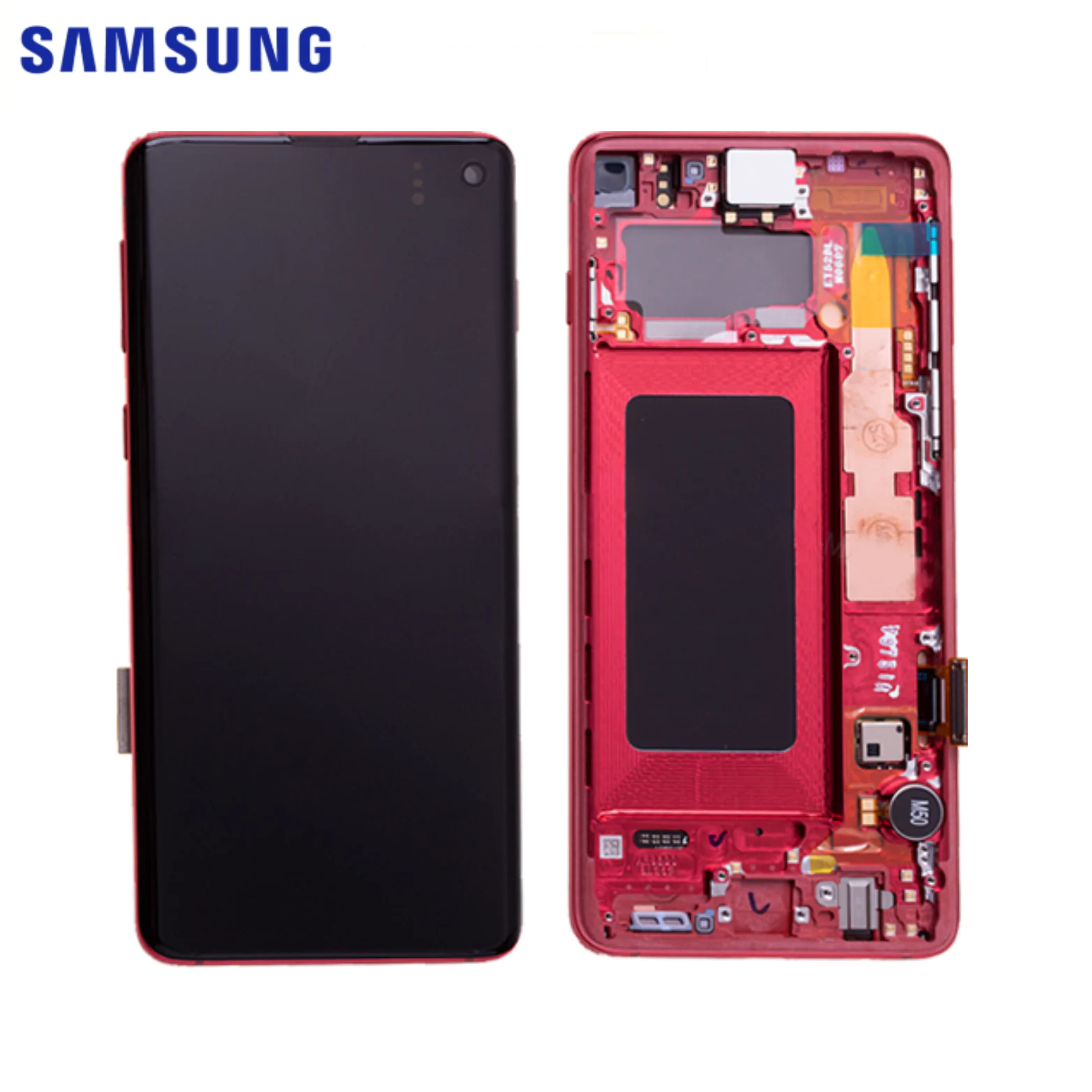 Ecran Tactile Original Samsung Galaxy S10 G973 GH82-18835H GH82-18850H Rouge