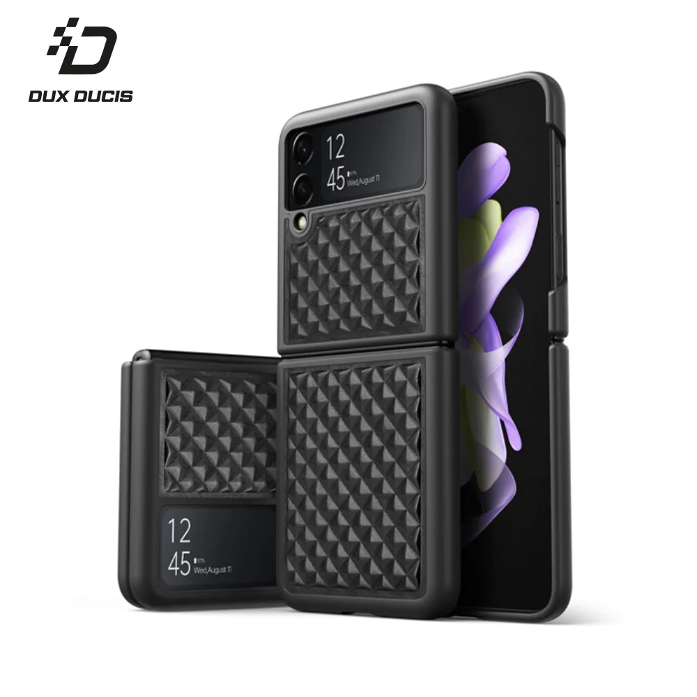 Housse de Protection Venice Dux Ducis pour Samsung Galaxy Z Flip4 5G F721 Noir