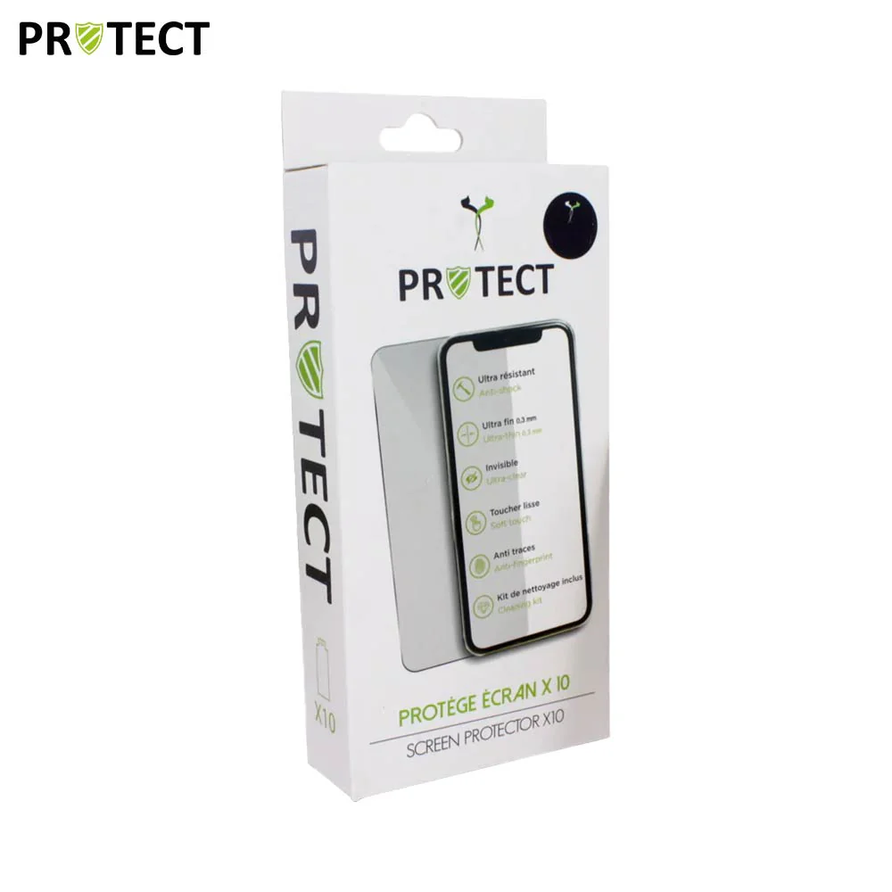 Pack Verre Trempé Classique PROTECT pour Apple iPhone 5S / iPhone SE (1er Gen) x10 Transparent