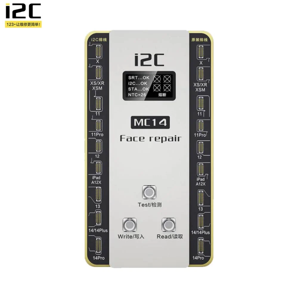 Programmeur i2C MC14 pour Réparation Face ID (avec ou sans Soudure & Puce de Réparation) iPhone X à 14 Series & iPad Pro 3 & 4 Series