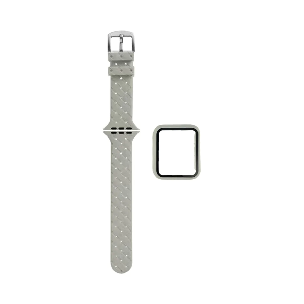 Protection Silicone pour Apple Watch 38mm avec Bracelet Boucle (2) Blanc