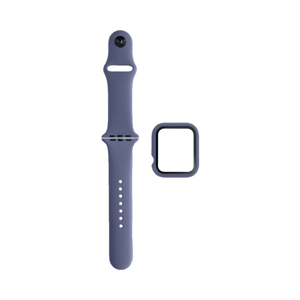 Protection Silicone pour Apple Watch 41mm avec Bracelet Sport (14) Violet
