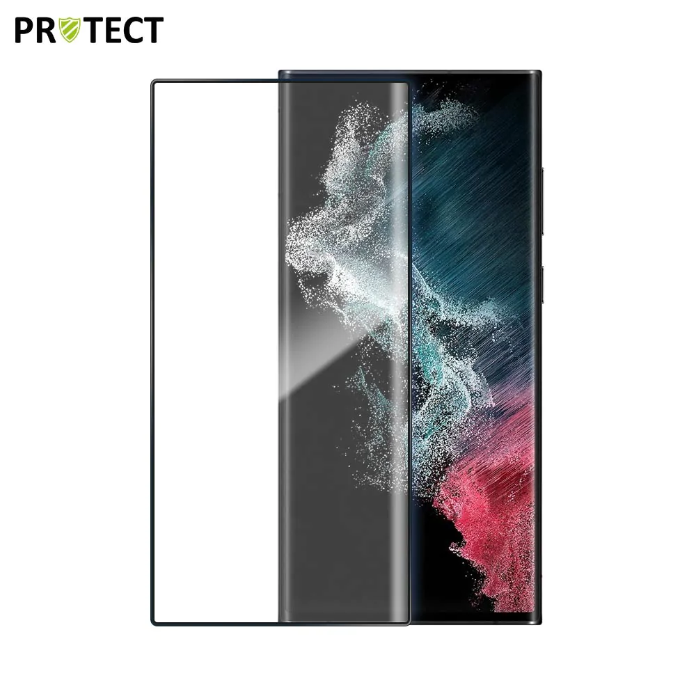 Verre Trempé Intégral PROTECT pour Samsung Galaxy S22 Ultra S908 Noir