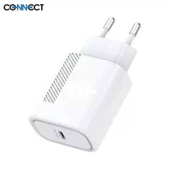 Chargeur Secteur Type-C CONNECT PD 3.0 18W Blanc