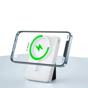 Batterie Externe Power Bank Sans Fil Magnétique Wiwu JC-20 10000mAh (Fonction Support Smartphone) Blanc