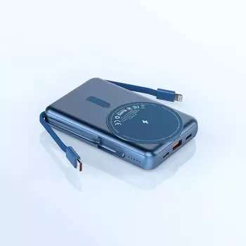 Batterie Externe Power Bank Sans Fil Magnétique Wiwu PP03 Trunk Series (avec Charge Filaire) 10000mAh Argent