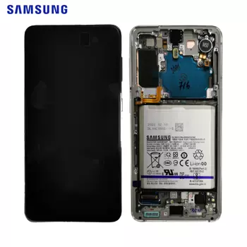 Bloc Complet Assemblé Original Samsung Galaxy S21 5G G991 GH82-24716C GH82-24718C Phantom White