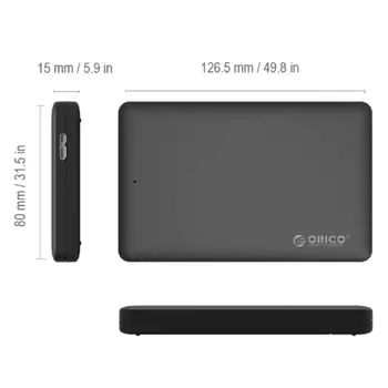 Boitier Disque Dur Orico 2.5" HDD / SSD USB 3.0 2577U3 Noir