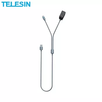 Câble Chargeur TELESIN OA-TYPC-001 pour DJI Action 2 (2 en 1 Induction + Type-C)