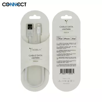Câble Data USB vers Lightning CONNECT MFI (1m) Blanc
