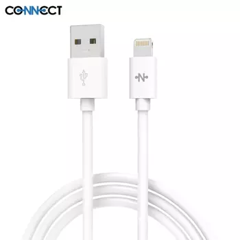 Câble Data USB vers Lightning CONNECT 1M Blanc