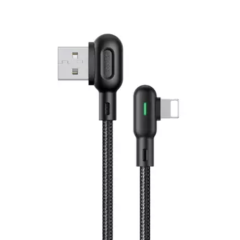 Câble Data USB vers Lightning Usams US-SJ455 U57 Coudé (1.2m) Noir