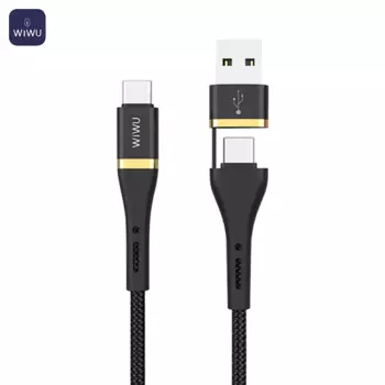 Câble Data Multi Wiwu Type-C vers USB + Type-C (1.2m) ED-106 Noir